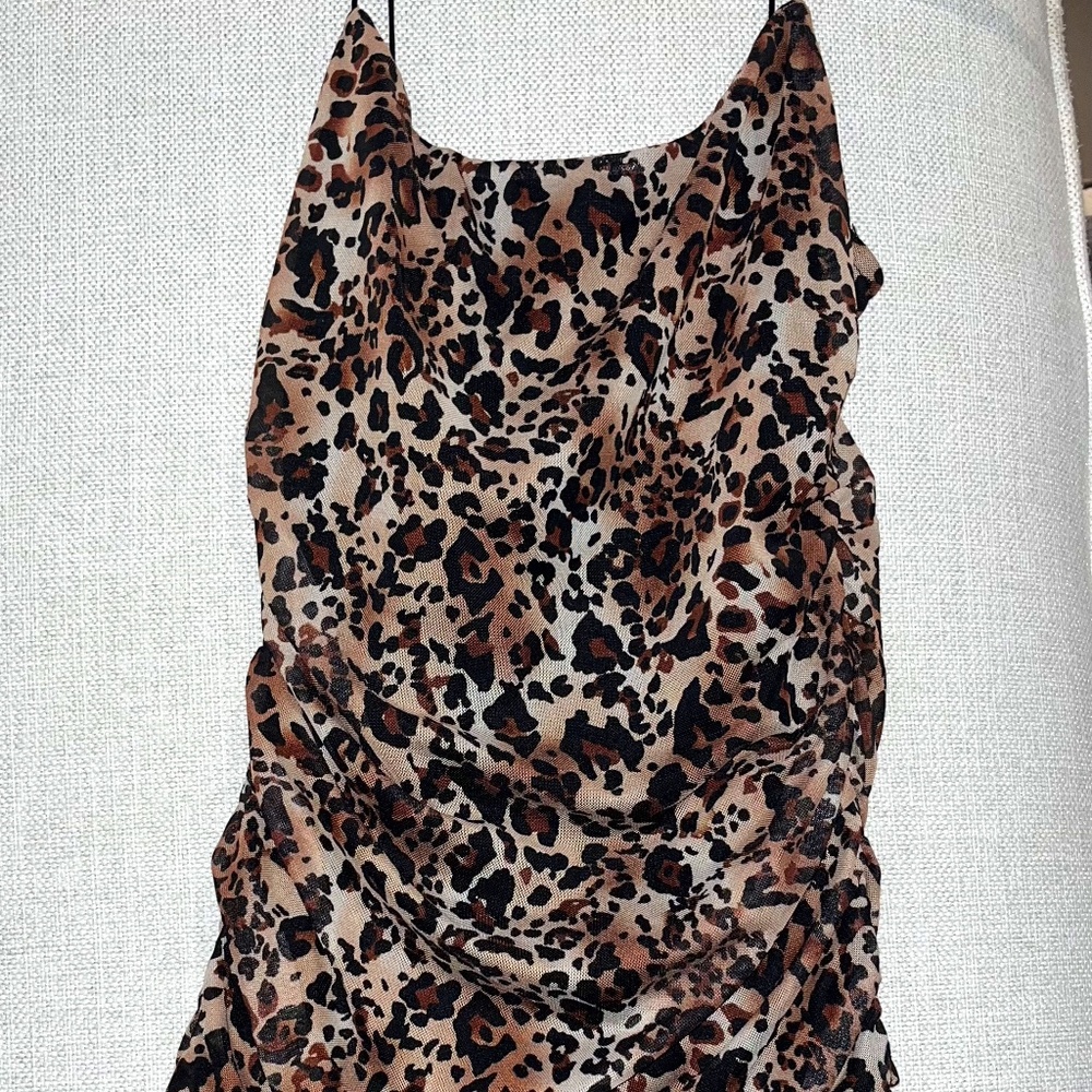 FASHIONNOVA Size XS Cheetah Print Minidress